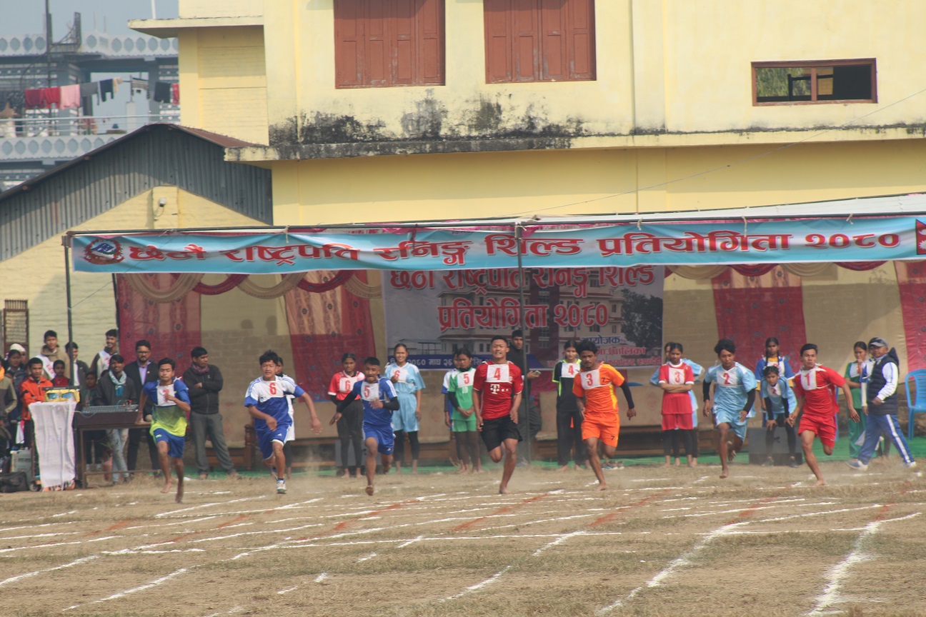 कञ्चनमा छैठौं राष्ट्रपति रनिङ्गशिल्ड प्रतियोगिताको छनौट खेल शुरु